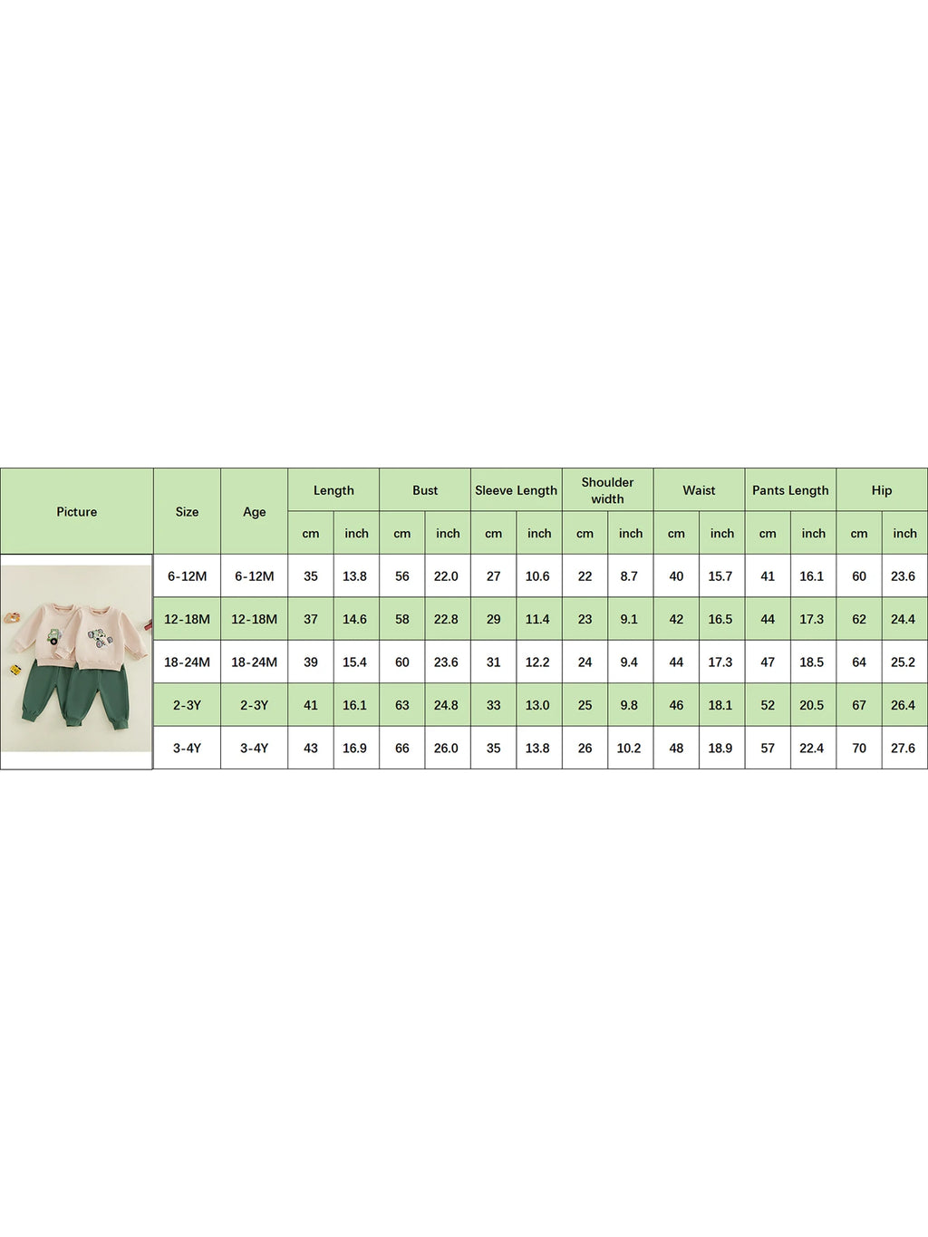 2 Piece Outfit Set for Toddlers