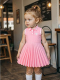 Vintage Sleeveless Polo Collar Dress