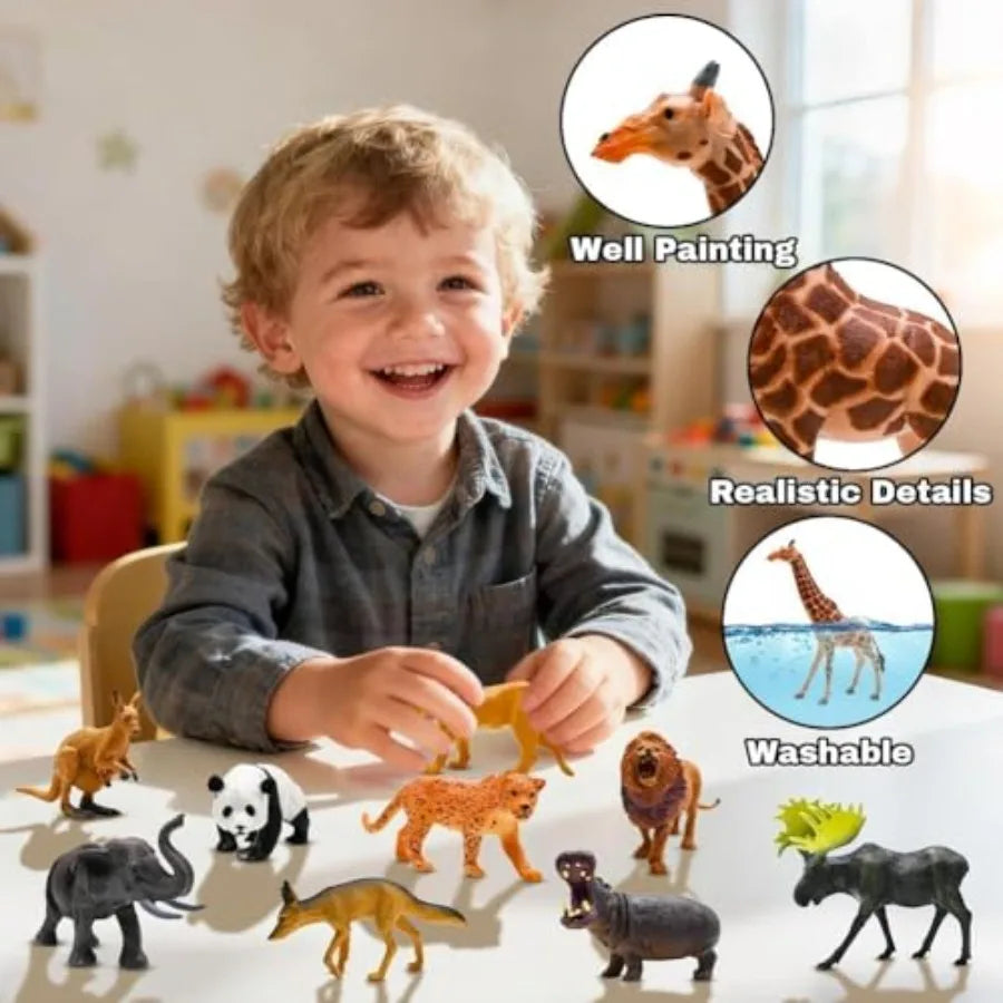 Realistic Wild Zoo Animal Figurines