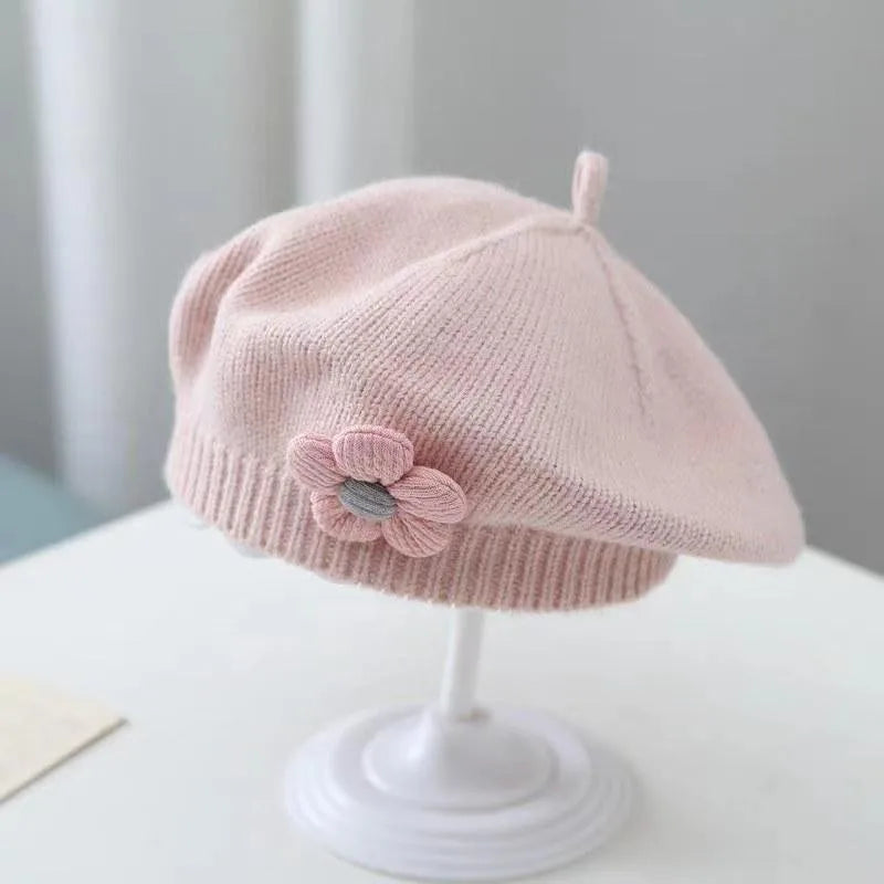 Warm Knitted Baby Beret Hat