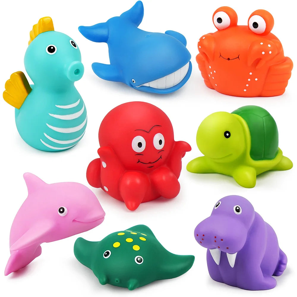 8PCS Ocean Sea Animal Bath Toys
