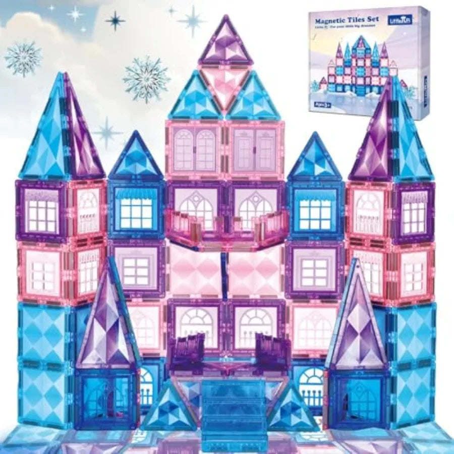 102pcs Princess Castle Magnetic Tiles Building Blocks
