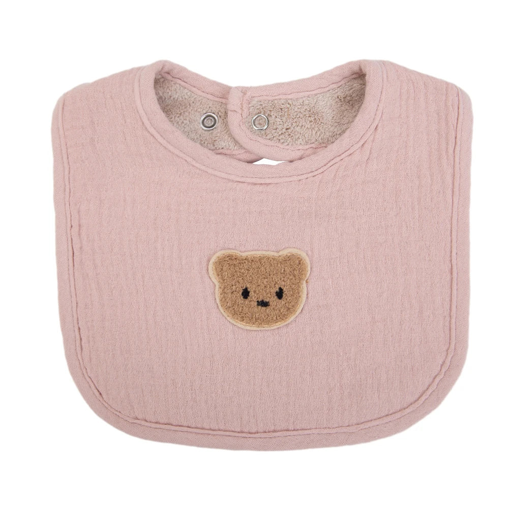 Cute Bear Muslin Cotton Baby Bibs