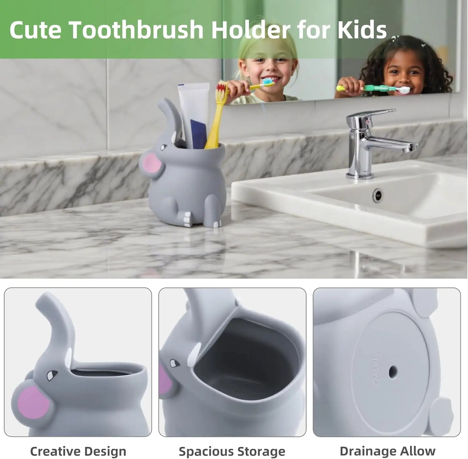Silicone Animal Toothbrush Holder for Kids