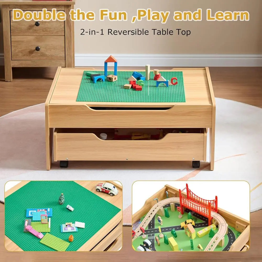 3 in 1 Wooden Train Table