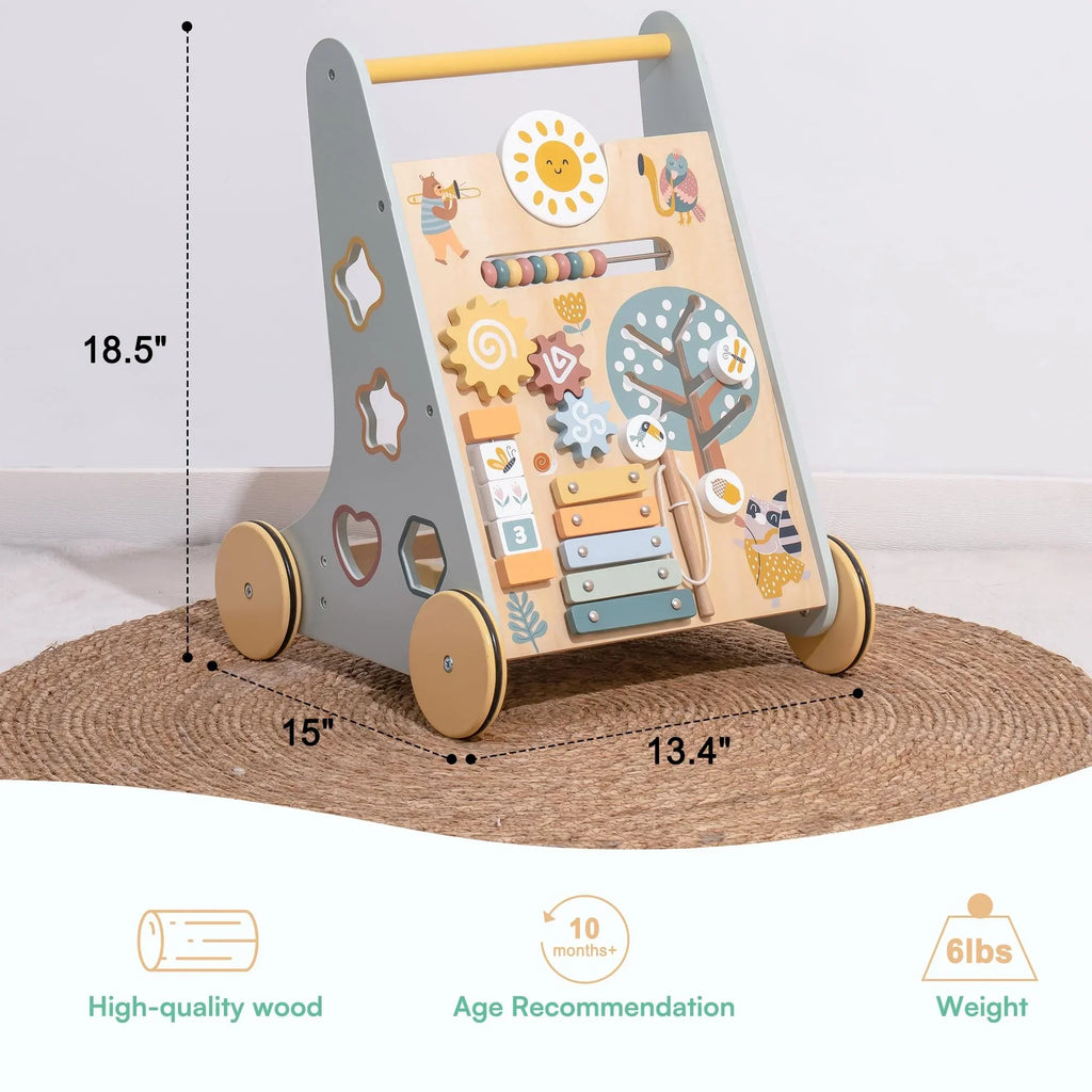 Push Wooden Baby Walker