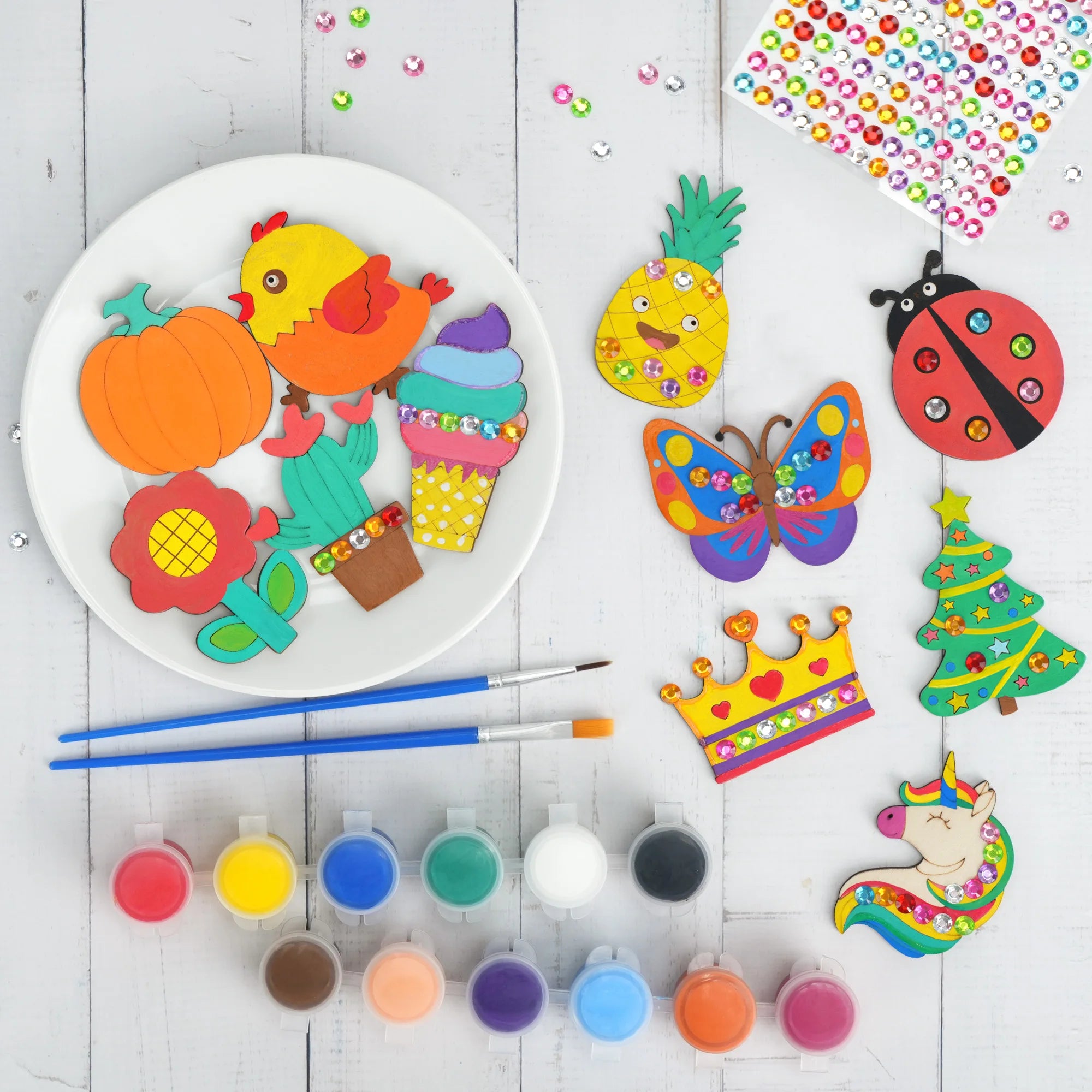 Glow in The Dark Wooden Magnets