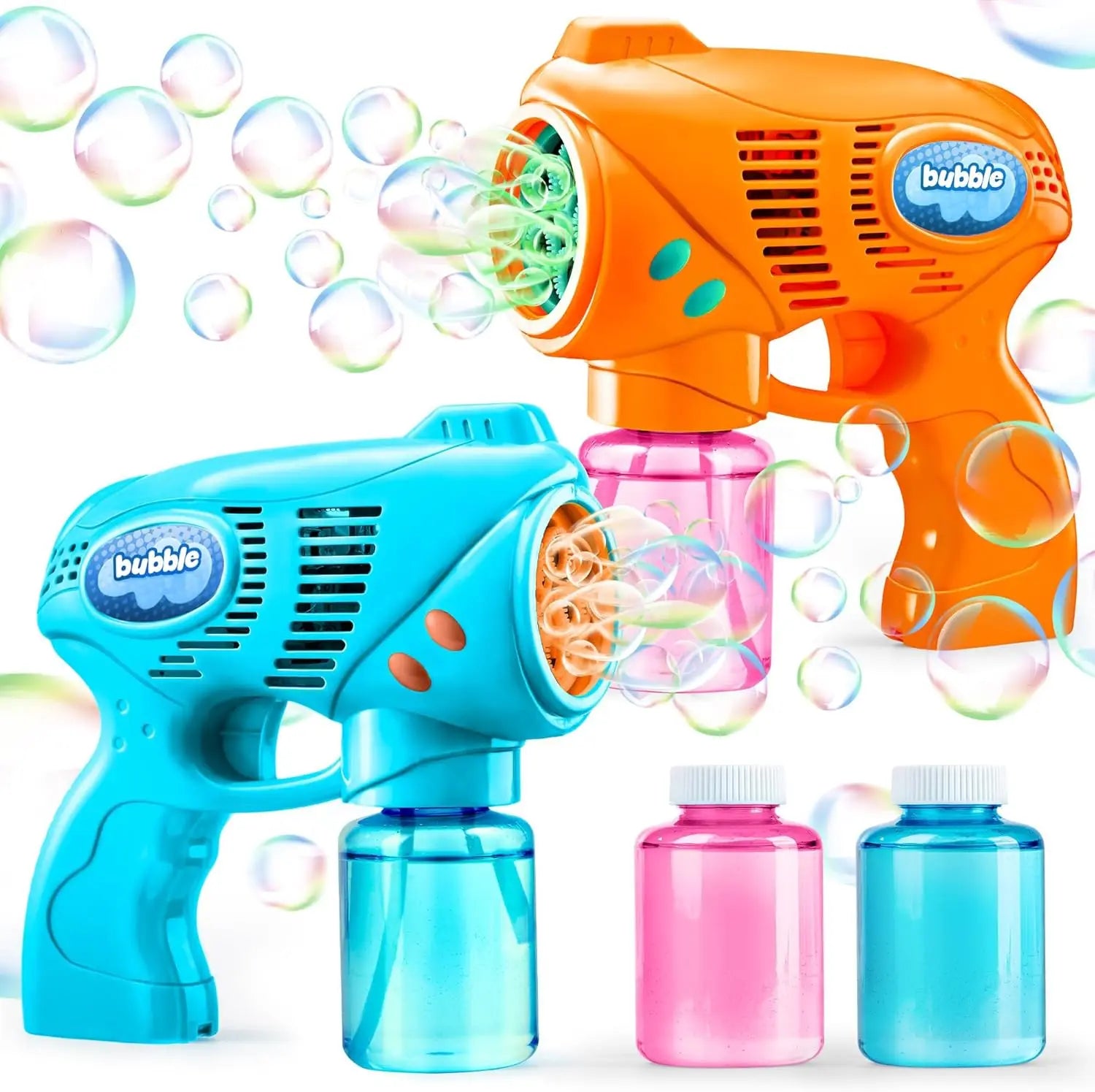 2 Bubble Guns with 2 Bottles Refill