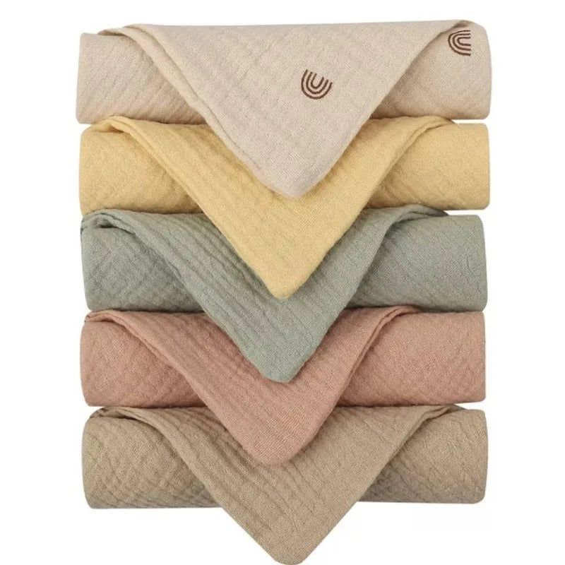 5PC Baby Muslin Square Towels