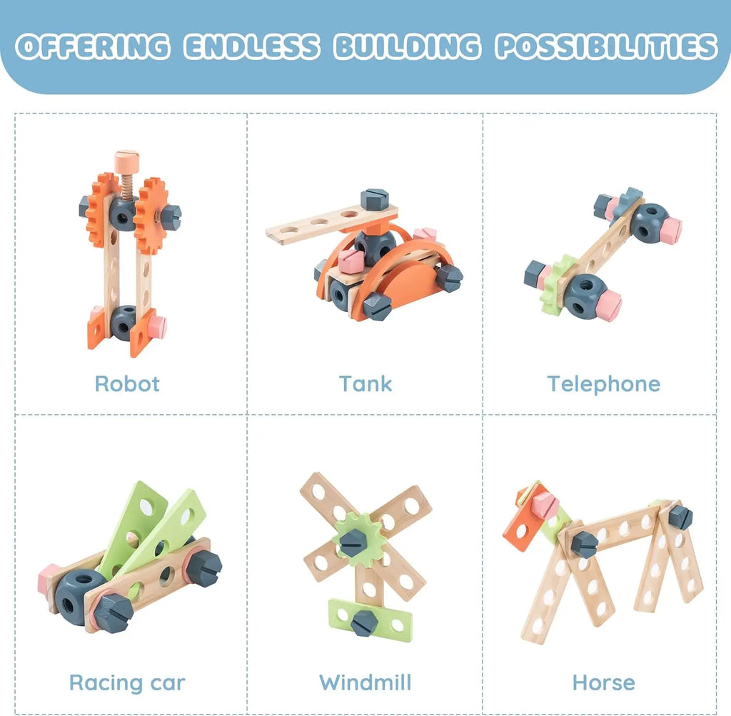 41 Piece Wooden Tool Bench Set