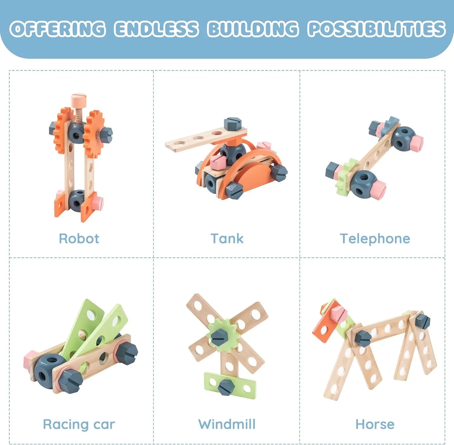 41 Piece Wooden Tool Bench Set