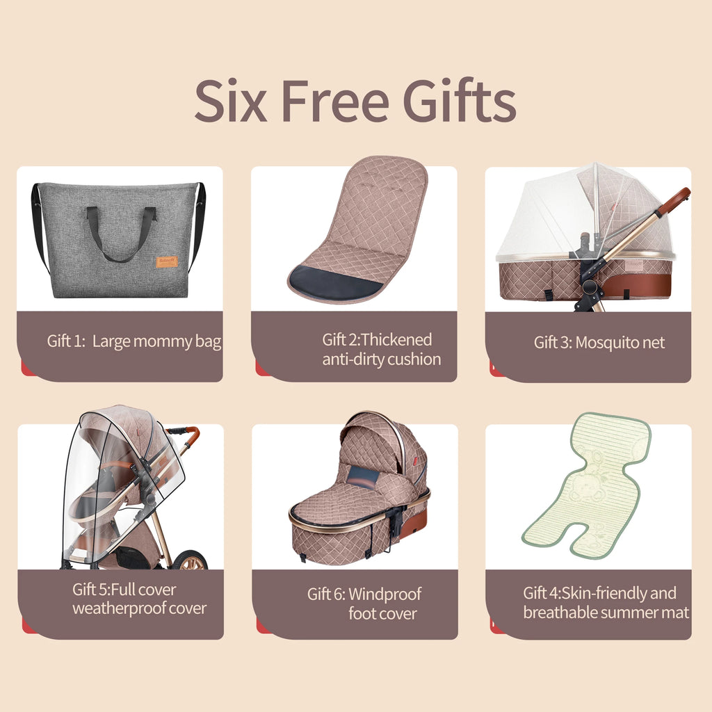 Luxury 3-in-1  Baby Stroller - Carseat