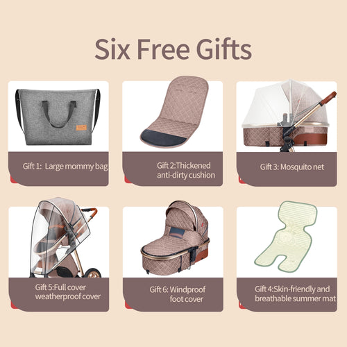 3 In 1 Luxury Baby Stroller & Car Seat