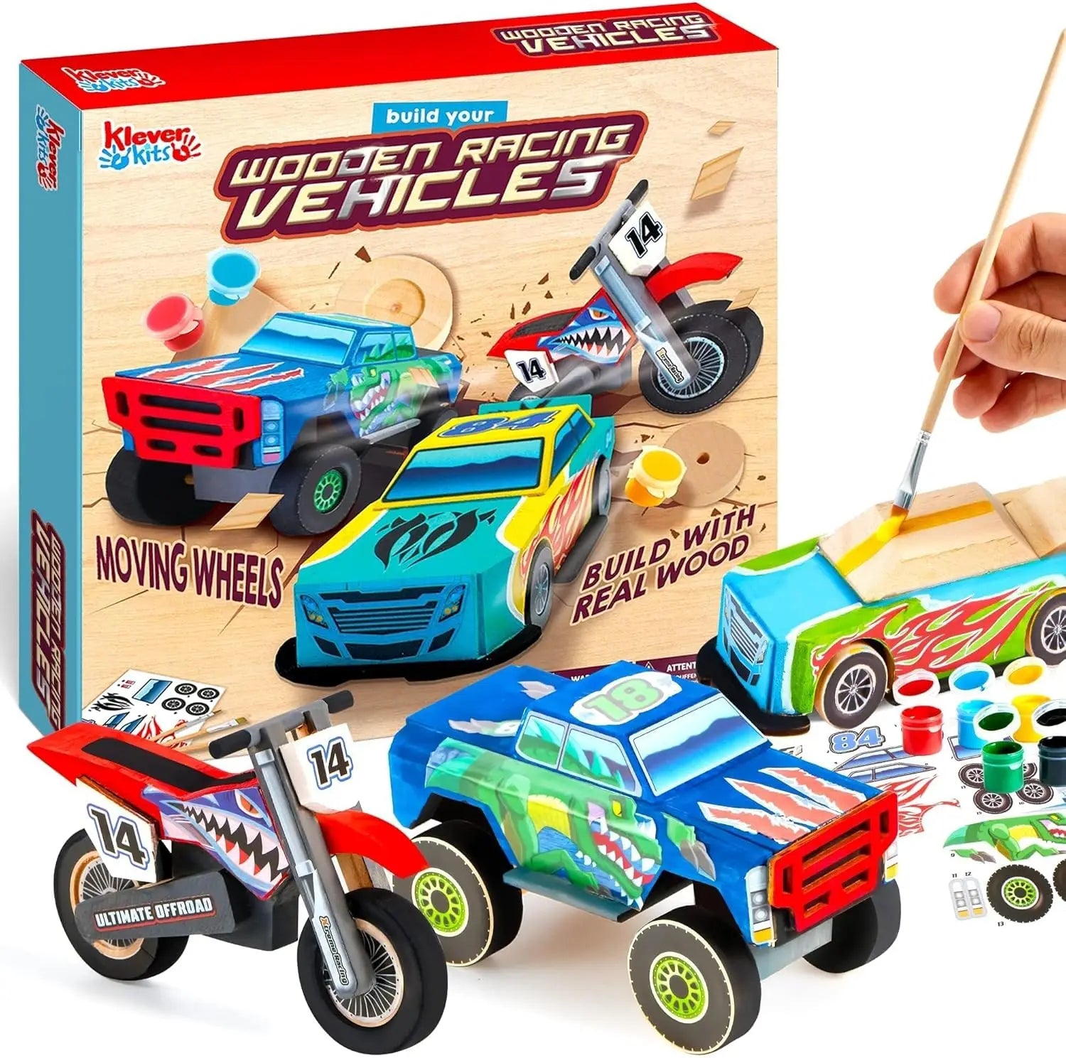 144 Pcs Build & Paint Your Own Vehicles