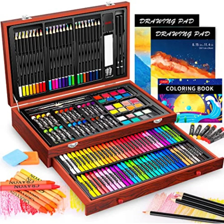 153-Pack Deluxe Art Set - Wooden Case