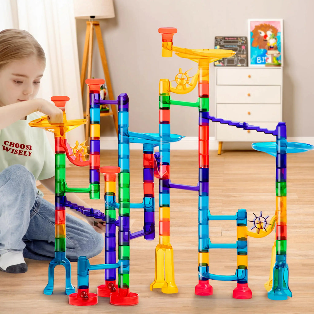 150 Pcs Glowing Marble Run