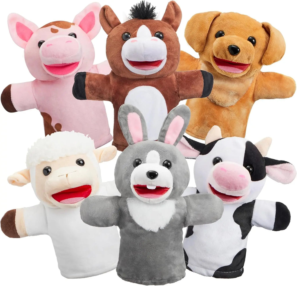 6Pcs Kids  Animal Hand Puppet