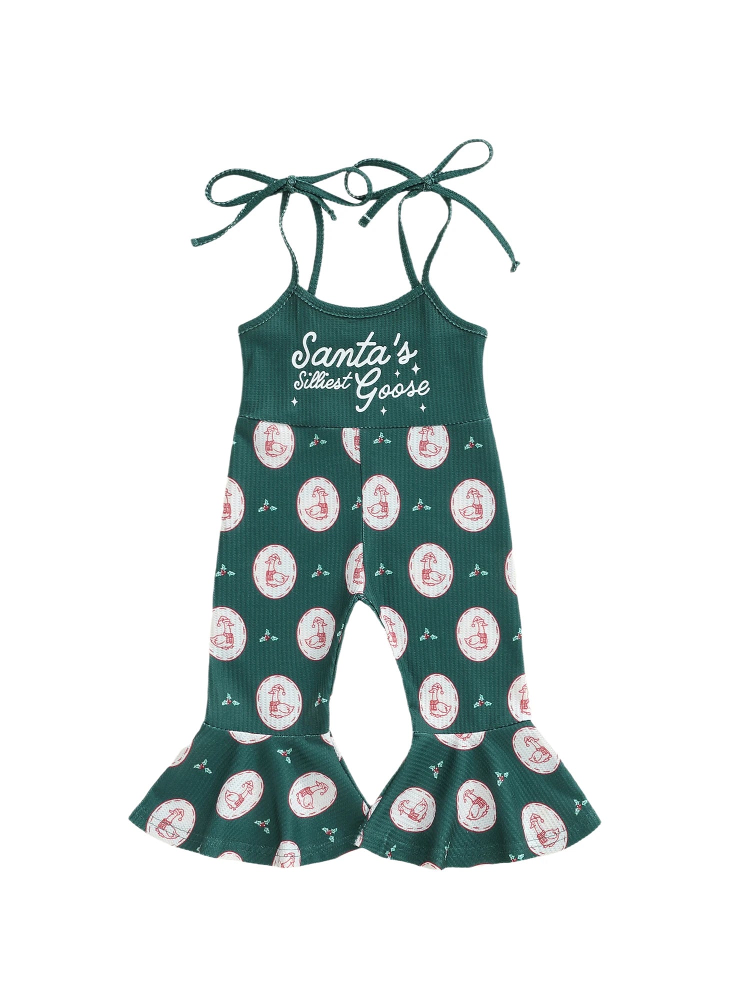 Girls Christmas Sleeveless Jumpsuit