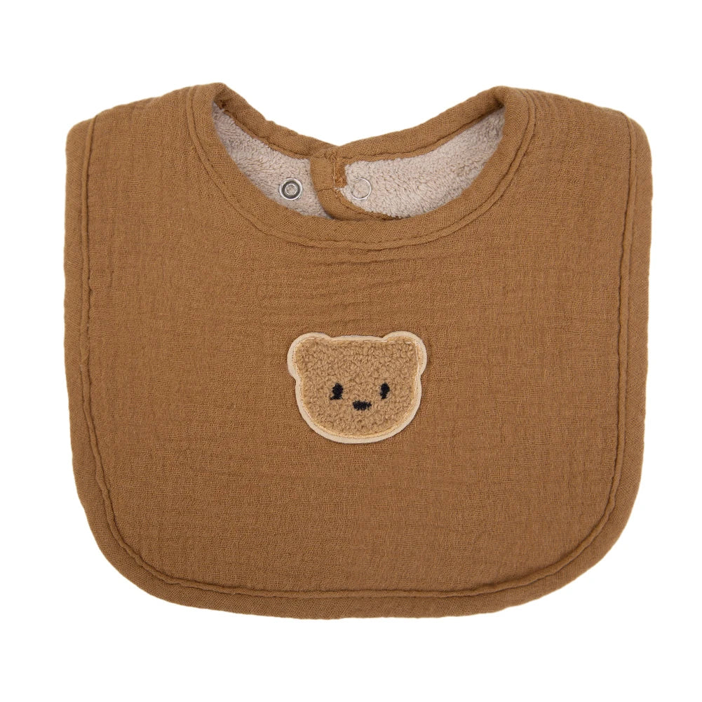 Cute Bear Muslin Cotton Baby Bibs