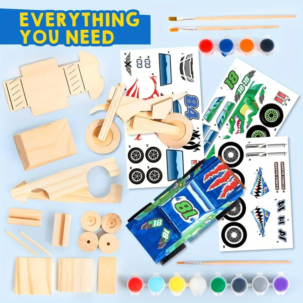 144 Pcs Build & Paint Your Own Vehicles