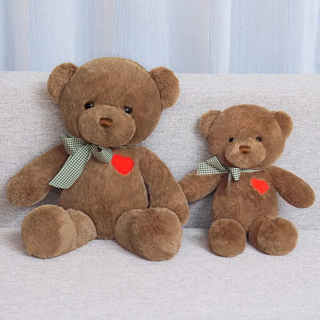 15" Brown Teddy Bear with Ribbon