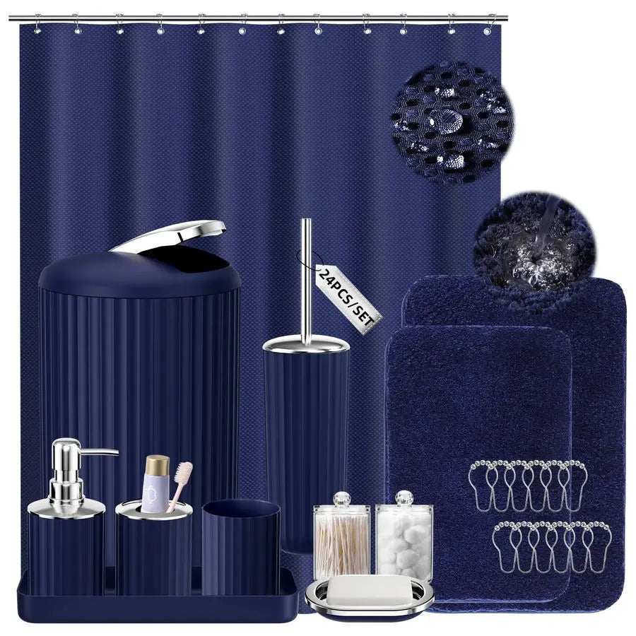 Nave Blue Bathroom Accessories Set