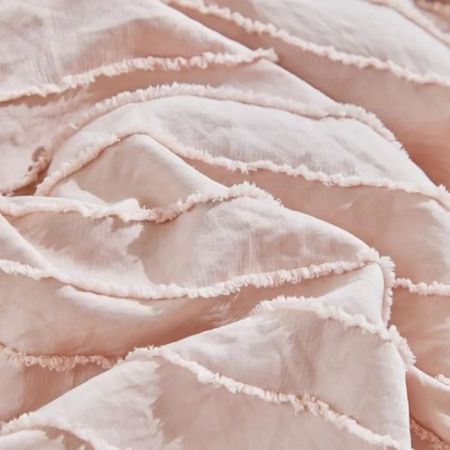 3 Pieces Tufted Stripes Crib Bedding Set