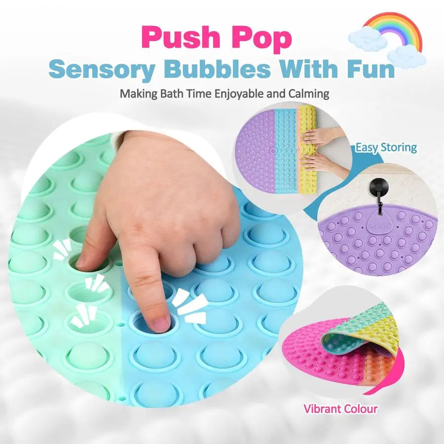 Large NonSlip  Bubble Bath Mat for Kids