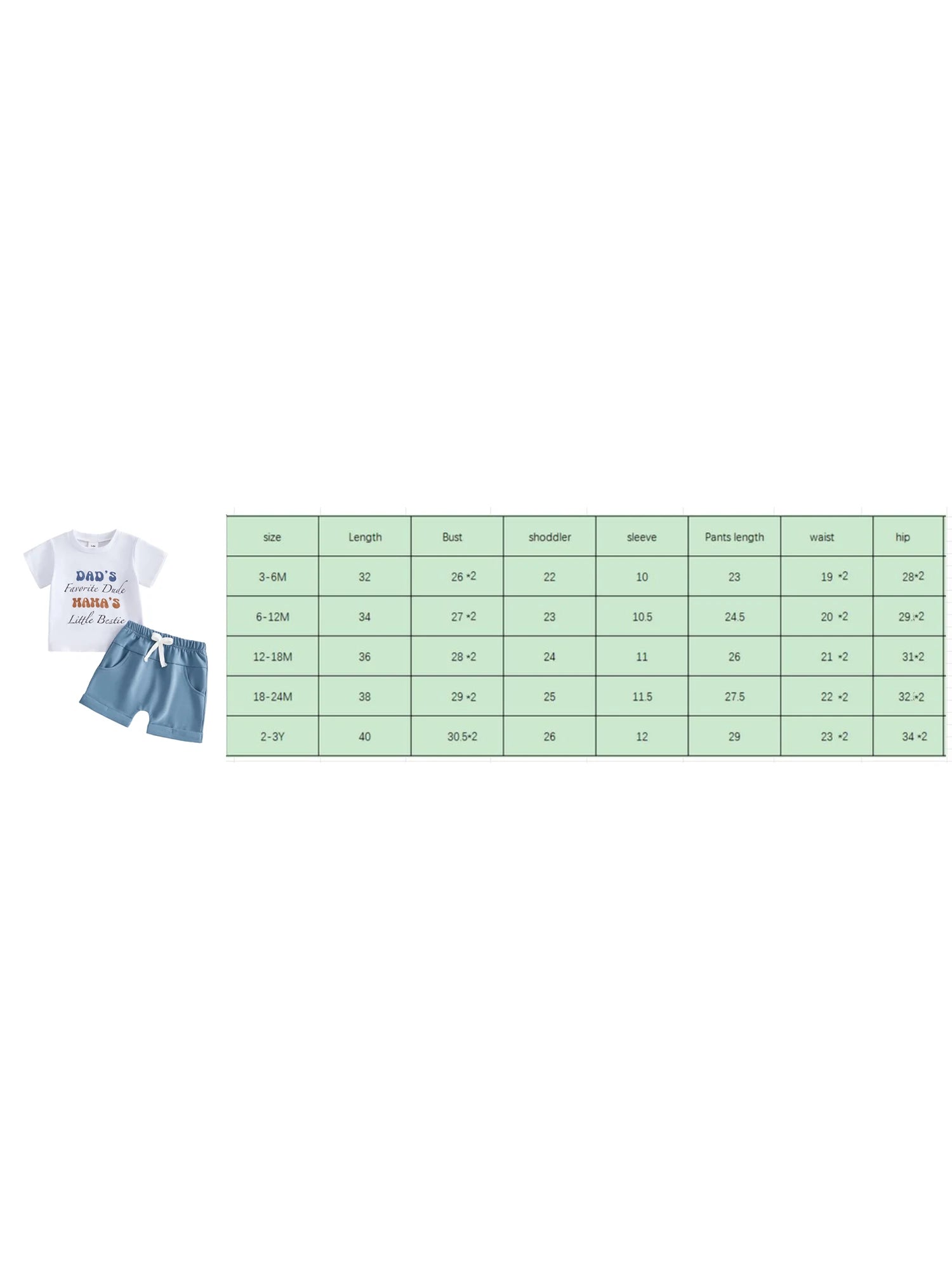 2Pcs Boys Summer Outfit