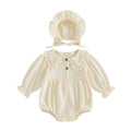 Infant Linen Romper Set with Hat