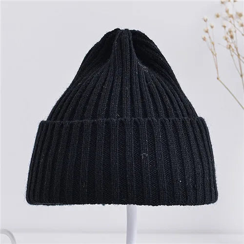 Kids Ribbed Knitted Beanie Hats 6M-4Years