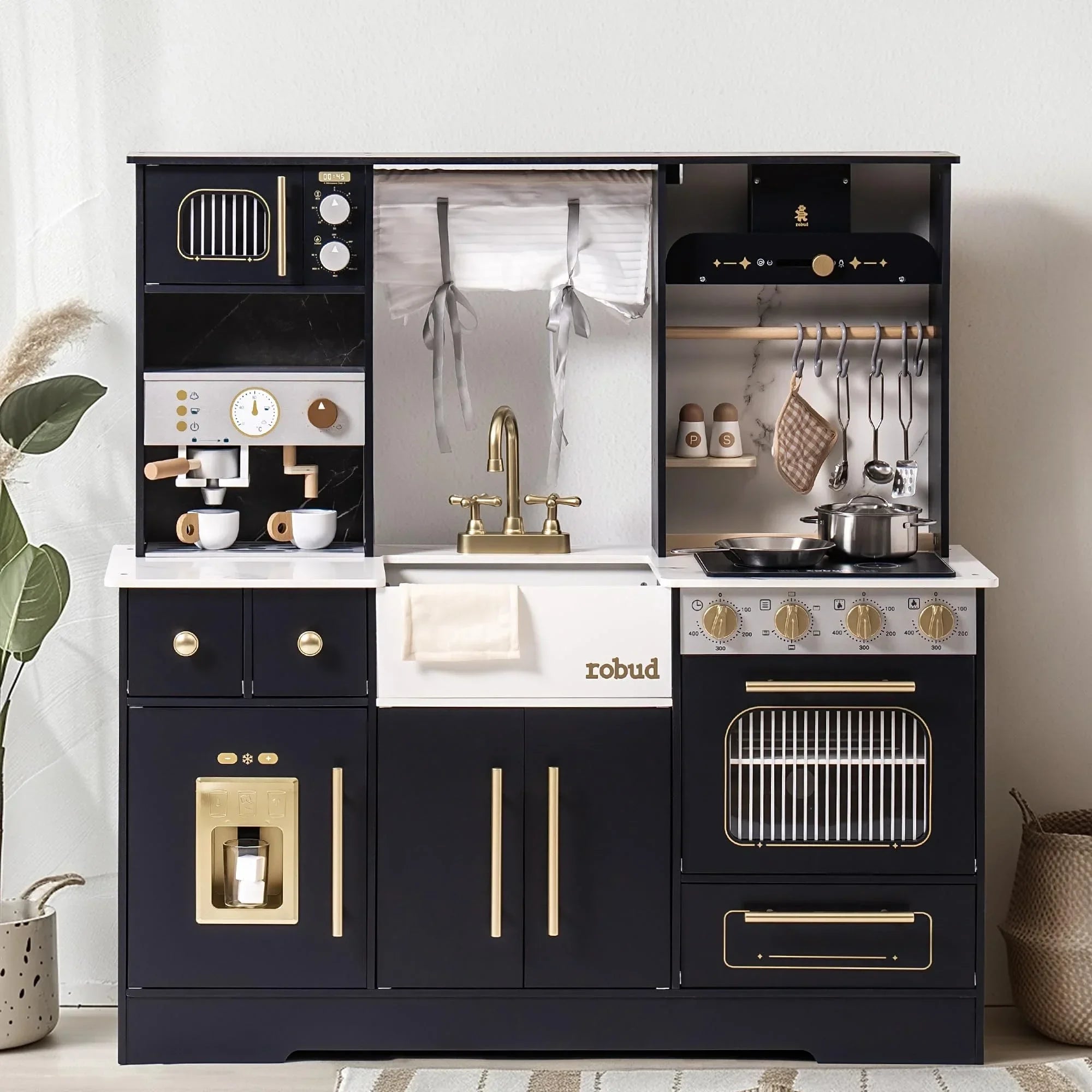 Wooden Play Kitchen with Accessories