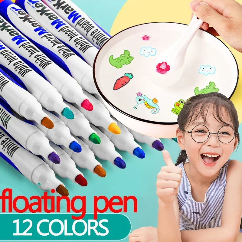 Montessori Floating Marker Pens | Water Suspension Drawing Toy Set
