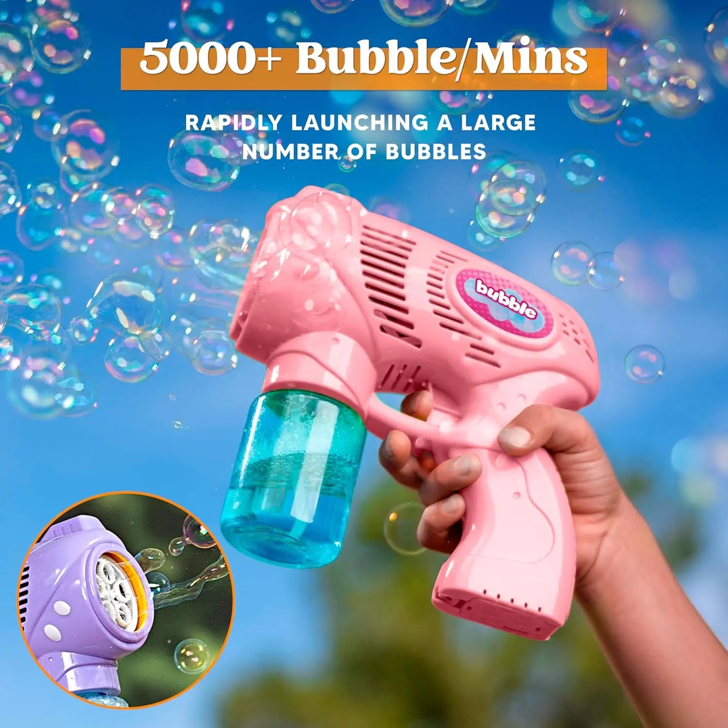 2 Bubble Guns with 2 Bottles Refill