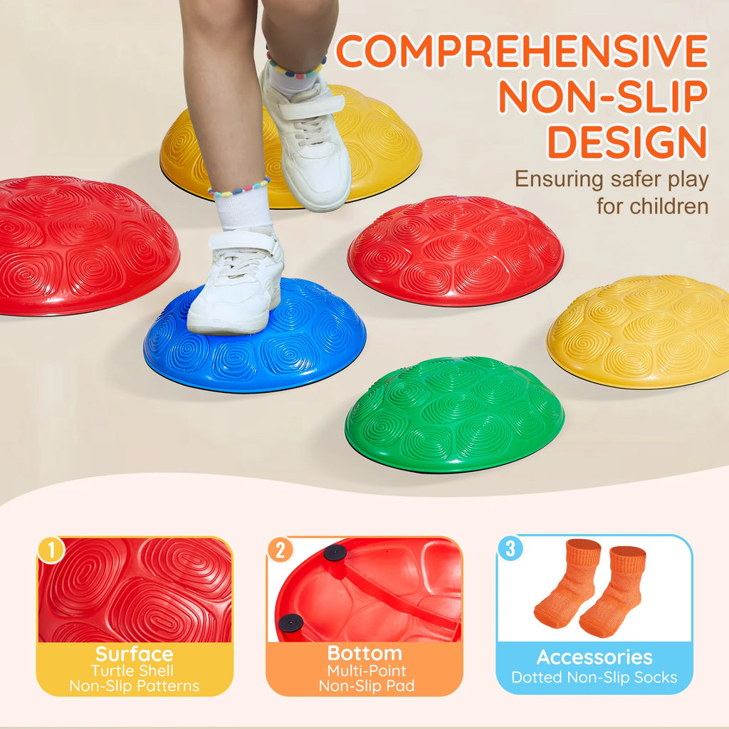 6 PCS Kids Turtle Balance Stepping Stones