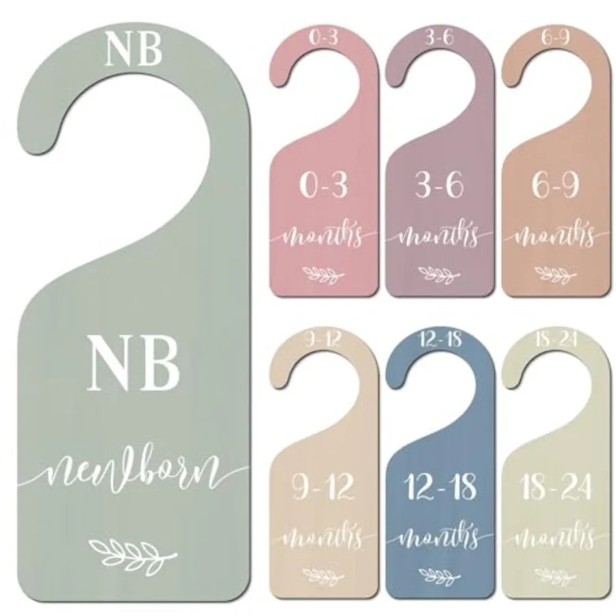 7Pcs Wooden Baby Closet Size Dividers