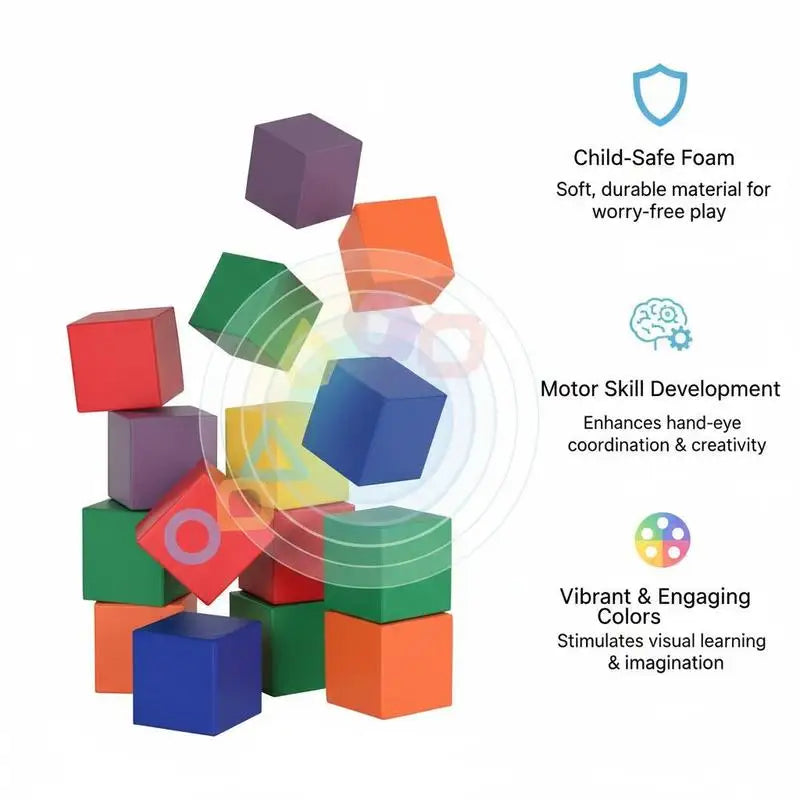12 Piece Soft Play Foam Blocks