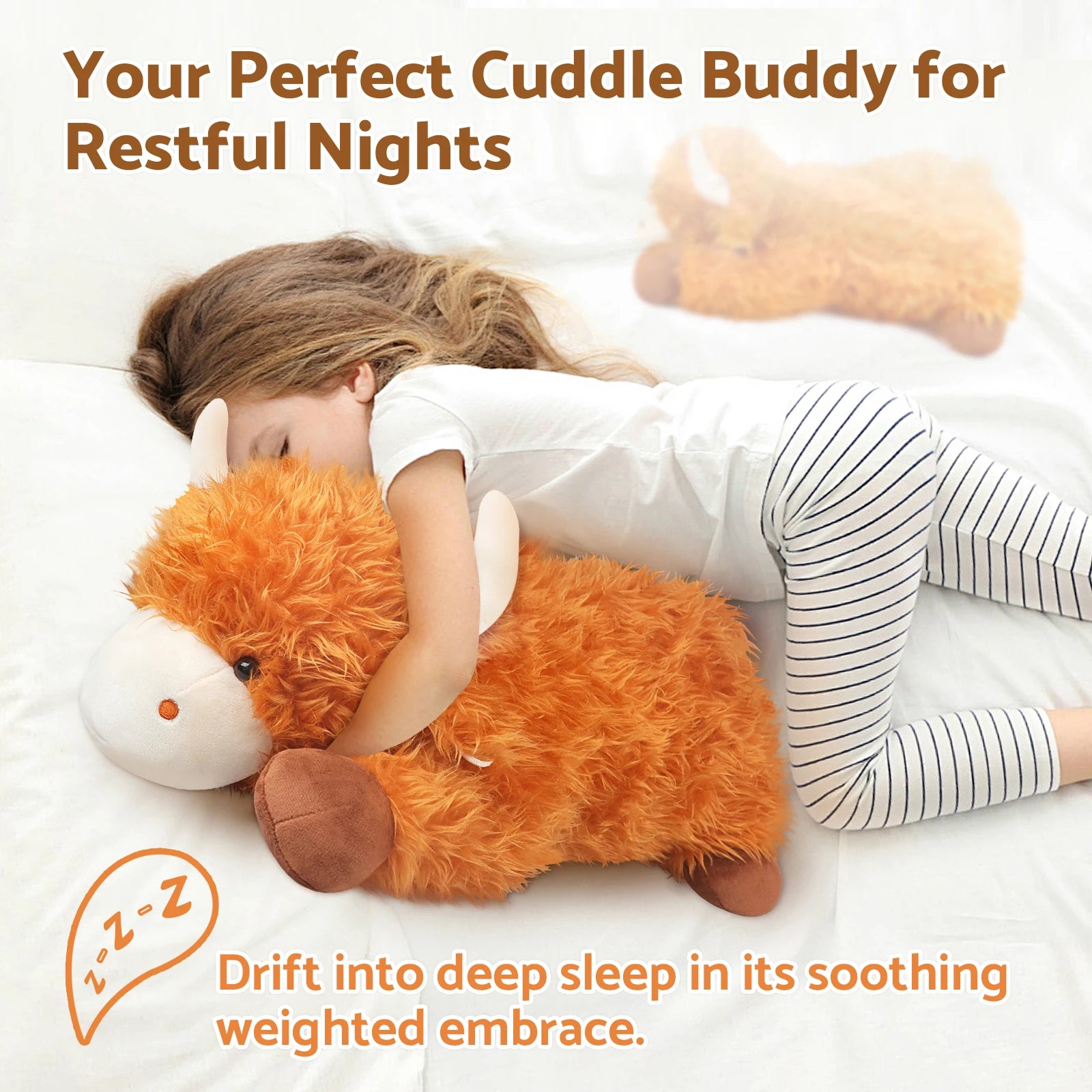5 lbs Weighted Highland Cow Stuffed Animals