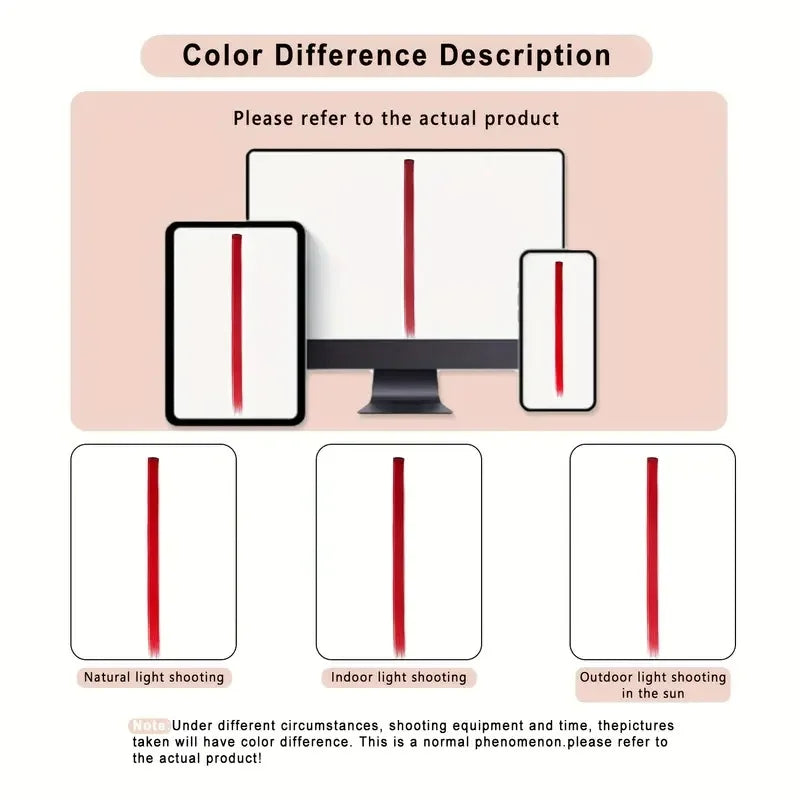 12pcs Rainbow Clip-In Hair Extensions