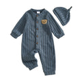 Infant Boy Romper and Beanie Set
