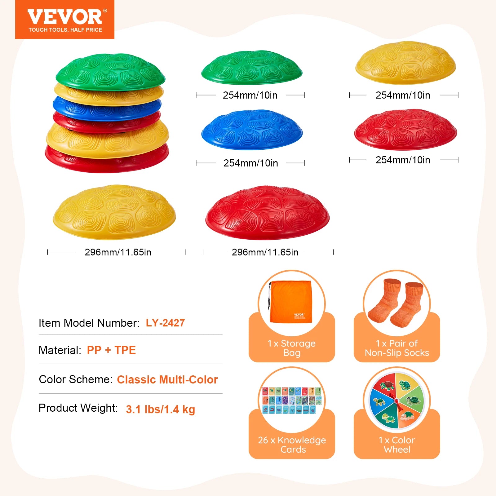 6 PCS Kids Turtle Balance Stepping Stones