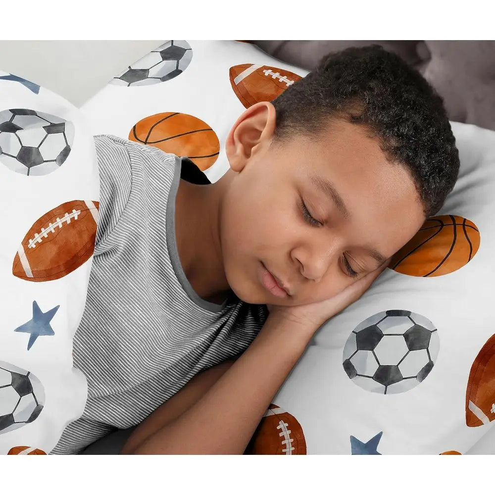 Sports Themed Twin Bedding Set for Kids
