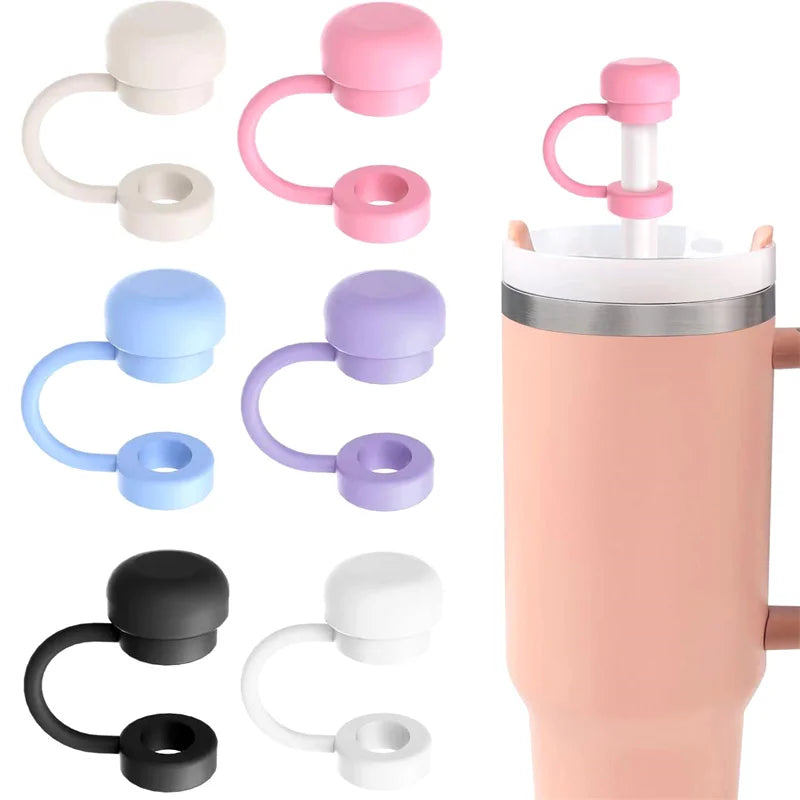 Silicone Straw Covers Compatible with Stanley Cup | Dust-Proof Splash Stopper