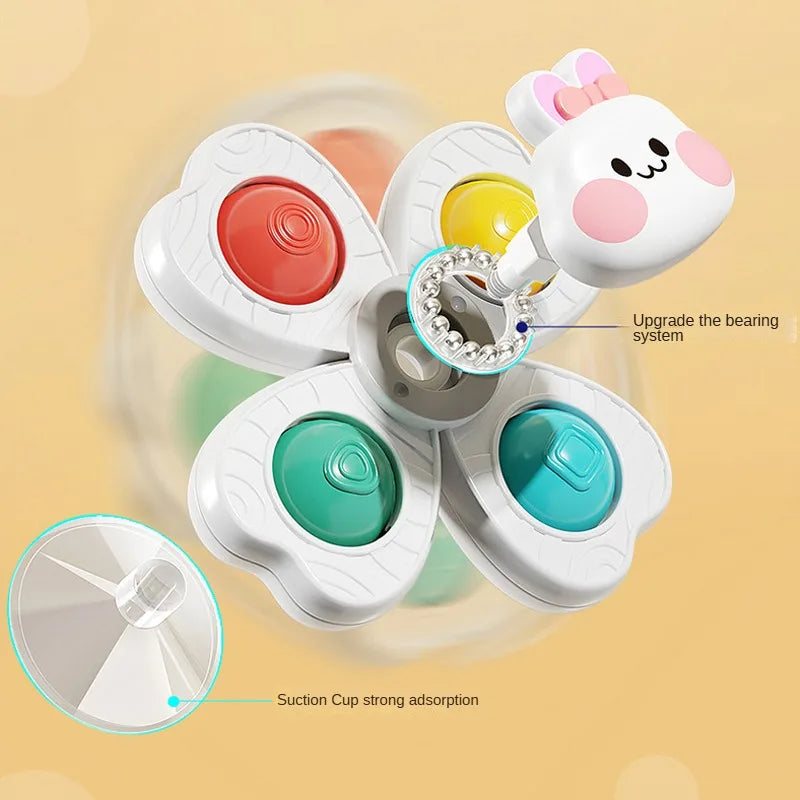 Baby Sucker Spinning Toys 3PCS Montessori Bath Toy Set