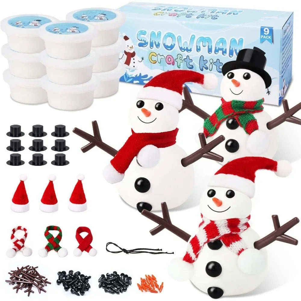 9 Pack Snowman Building Kit