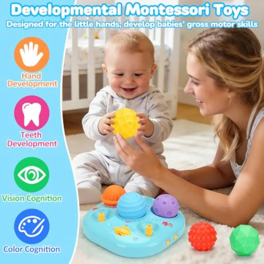 Interactive Bright Color Textured Multi Sensory Balls with Sound Effects