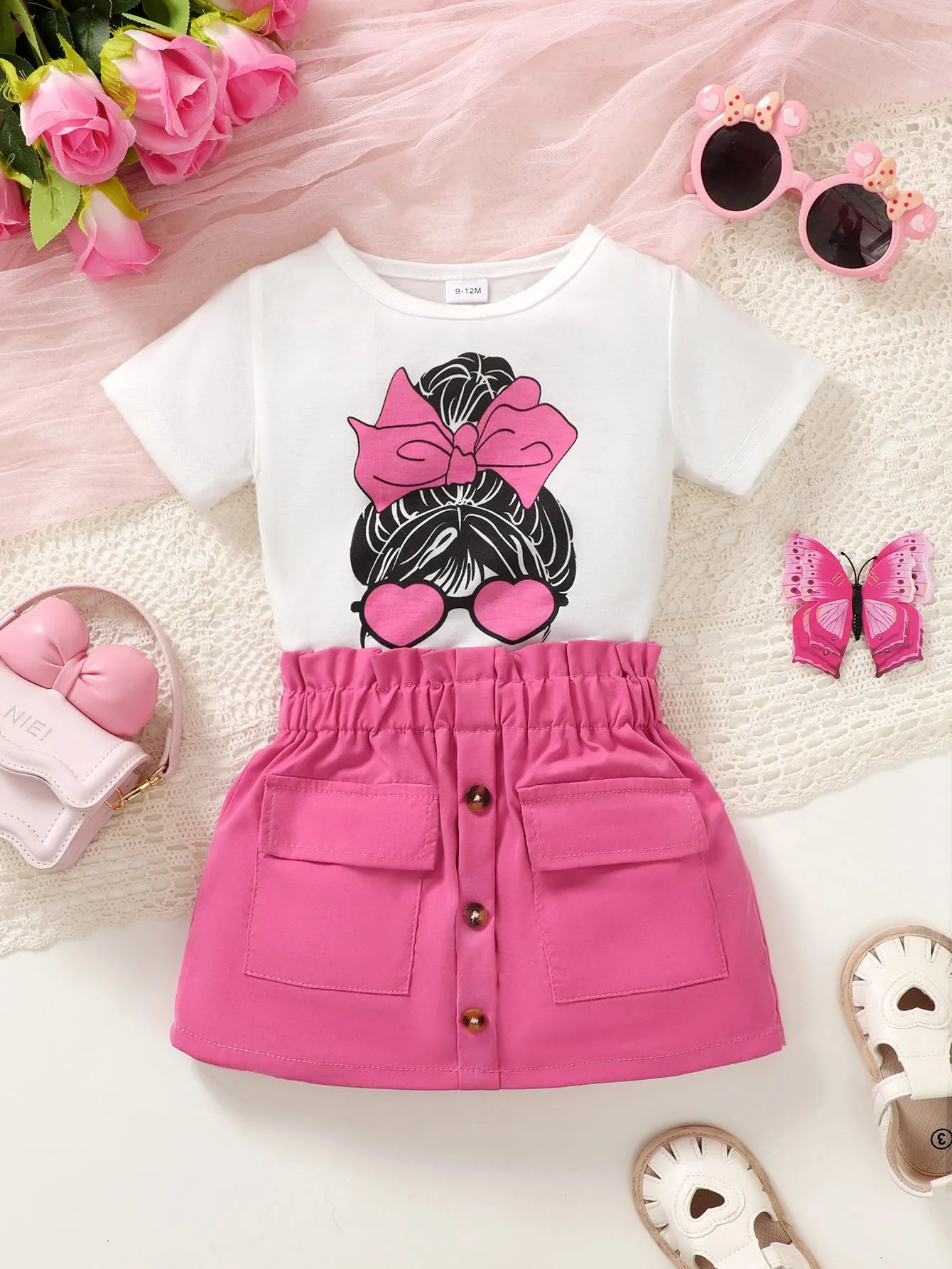 Sweet Print Tee & Pencil Skirt