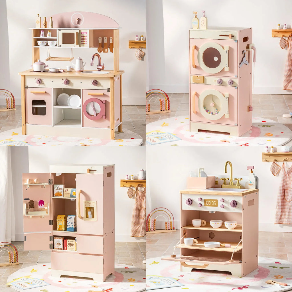 Wooden Play Kitchen Set