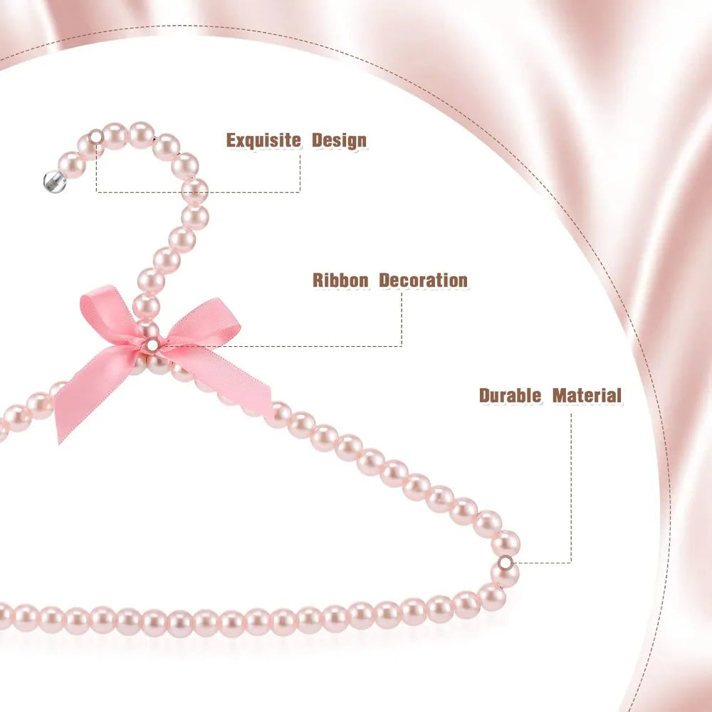 24 Pcs Pearl Beaded Clothes Hanger