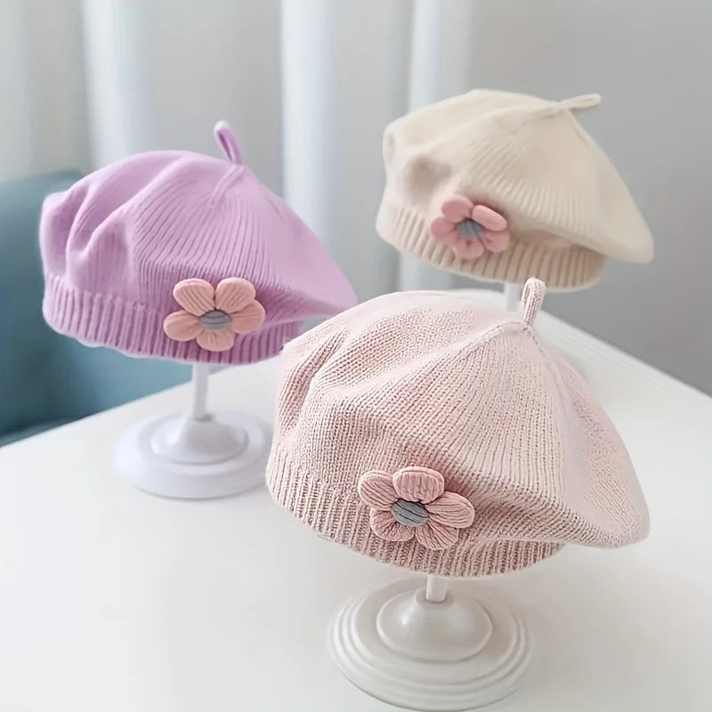 Warm Knitted Baby Beret Hat